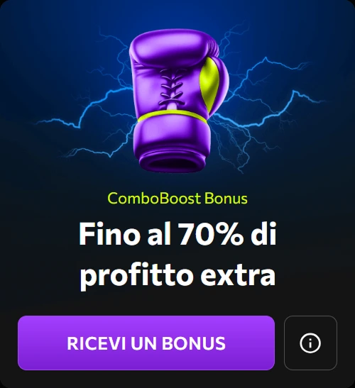 Fino al 70% bonus extra su Combiboost e FinoBonus sport Instasino